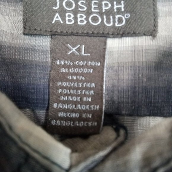 Joseph Abboud Mens Shirt Button Up Gray XL Plaid Modern Fit Career Preppy - Picture 6 of 11